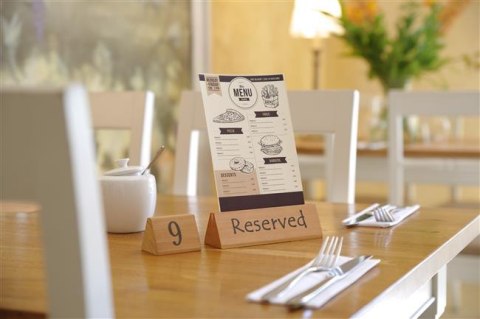 Tabliczka informacyjna "Rezerwacja" 152x44x(H)44mm