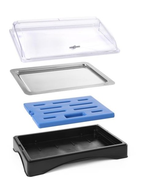 Taca chłodząca GN 1/1, zawiera element chłodzący, 555x357x(H)175mm