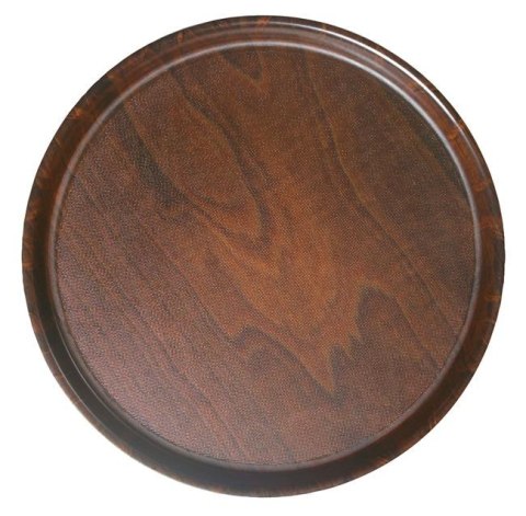 Taca do serwowania, okrągła, antypoślizgowa, z drewna bukowego śr. 420