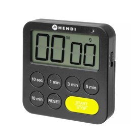 Timer jednozakresowy, HENDI, czarny, 82x20x(H)88mm