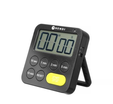 Timer jednozakresowy, HENDI, czarny, 82x20x(H)88mm