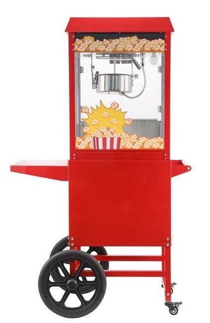 Urządzenie do popcornu z wózkiem, czerwony, 220-240V/1155W, 940x510x(H)1553mm