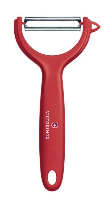 Obieraczka z ząbkowanym ostrzem, Victorinox, czerwony