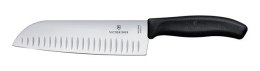 Nóż Santoku ze szlifem kulowym, Victorinox, czarny, (L)298mm