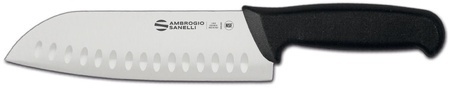Ambrogio Sanelli Supra , nóż "Santoku", ze żłobieniami, 18 cm