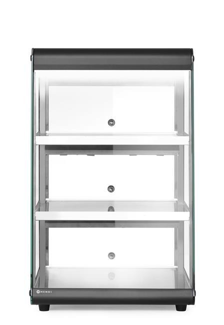 Witryna grzewcza nastawna, czarny, 220-240V/500W, 472x447x(H)775mm