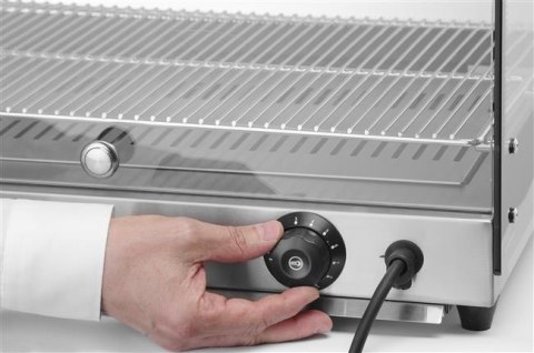 Witryna grzewcza nastawna, HENDI, czarny, 220-240V/800W, 554x376x(H)311mm