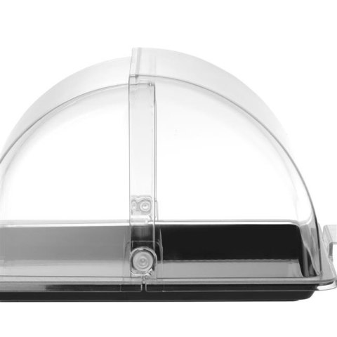 Witrynka roll-top, HENDI, GN 1/2, czarny, 325x265mm, Prostokątny