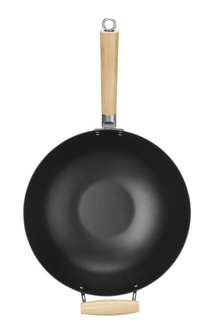 Wok z drewnianym uchwytem, HENDI, ⌀324x565mm