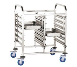 Wózek do transportu pojemników podwójny 12×GN 1/1, 810x610x(H)960mm