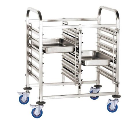 Wózek do transportu pojemników podwójny 12×GN 1/1, 810x610x(H)960mm