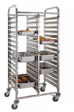 Wózek do transportu pojemników podwójny 30×GN 1/1, 798x610x(H)1710mm
