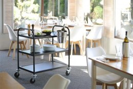 Wózek do serwowania czarny, matowy, HENDI, 905x585x(H)945mm