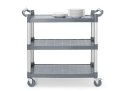 Wózek kelnerski 3-półkowy z polipropylenu, 1010x500x(H)960mm