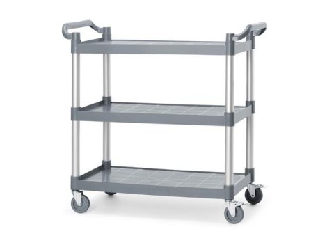 Wózek kelnerski 3-półkowy z polipropylenu, 1010x500x(H)960mm