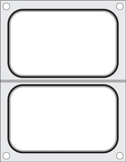 Matryca do zgrzewarki, HENDI, 2x pojemnik 178x113 mm