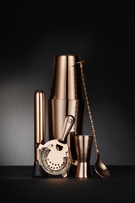 Zestaw barmański w tubie, BarUp, miedziany, ⌀120x(H)320mm