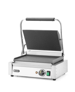 Grill kontaktowy Panini góra ryflowana, dół gładki 430x375x(H)216mm