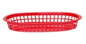 Koszyk do pieczywa owalny czerwony 272x175x(H)38mm