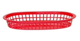 Koszyk do pieczywa owalny czerwony 272x175x(H)38mm