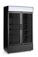 Lodówka barowa z podświetlanym panelem, 2-drzwiowa, Arktic, 512L, czarny, 220-240V/510W, 1120x585x(H)1900mm