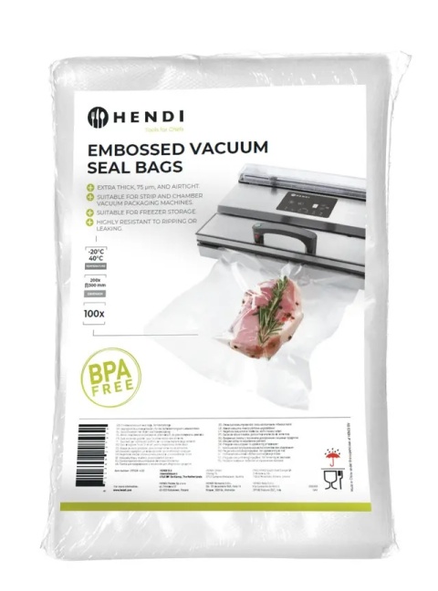 Worki moletowane do pakowarek próżniowych, 100 szt., 200x300mm