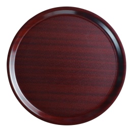 Taca do serwowania , antypoślizgowa, mahoń okrągła, śr. 380