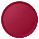 Taca do serwowania okrągła, antypoślizgowa burgundowa, śr. 355 mm