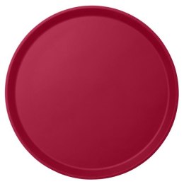 Taca do serwowania okrągła, antypoślizgowa burgundowa, śr. 355 mm